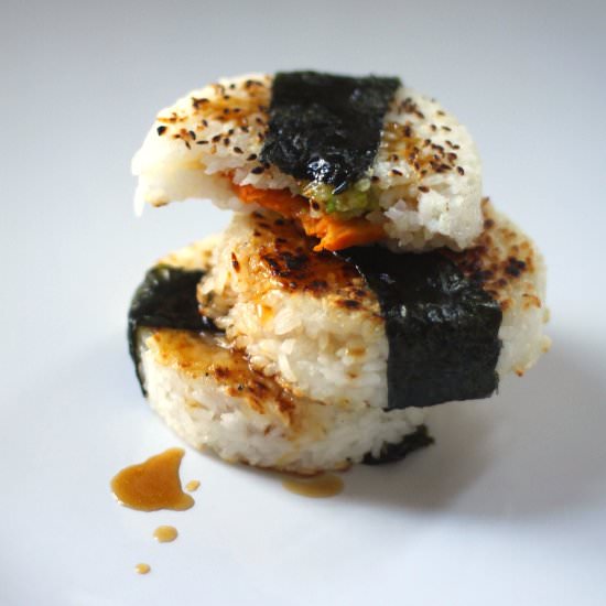 Sweet Potato & Avocado Yaki Onigiri