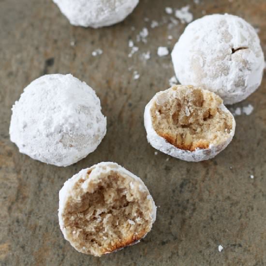 Healthier Snowball Cookies