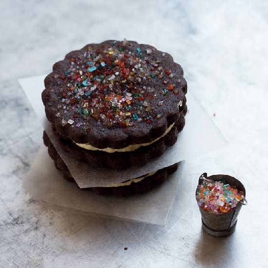 Sparkly Double Chocolate Cookies