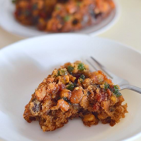 Eggless Fruit and Nut Cake