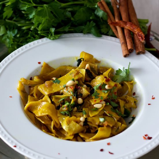 Saffron Pappardelle