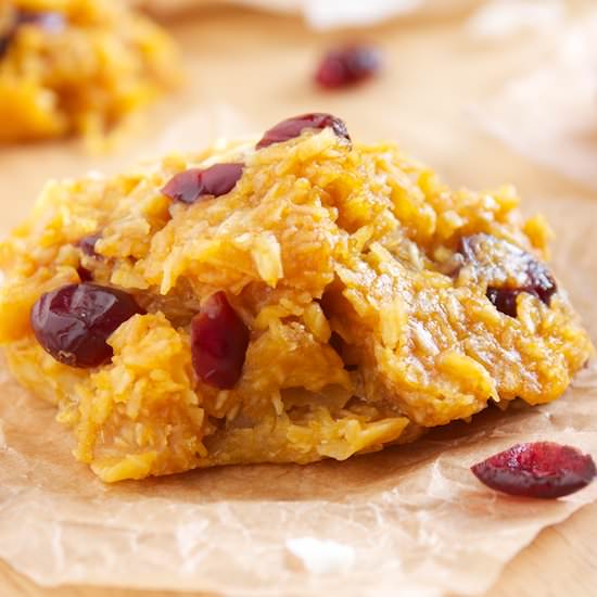 Pumpkin Cranberry No-Bake Cookies