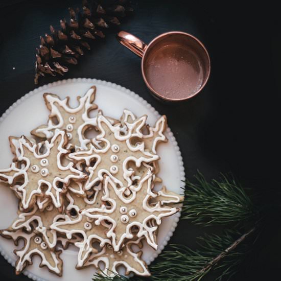 Fennel & Rosemary Snowflake Cookies