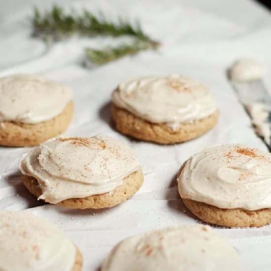Frosted Eggnog Cookies