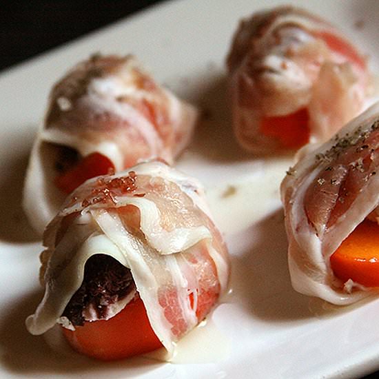 Pancetta Wrapped Persimmons