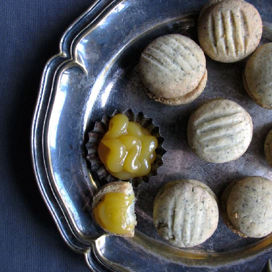 Lady Grey Cookies with Lemon Curd