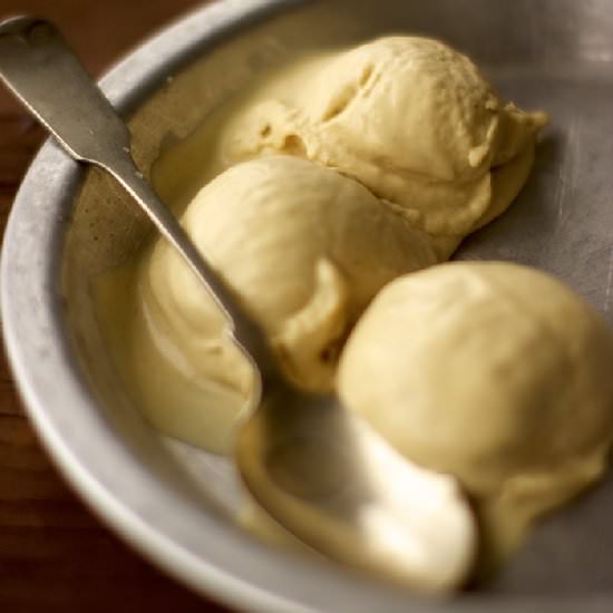 Poached Pear Coconut Milk Ice Cream
