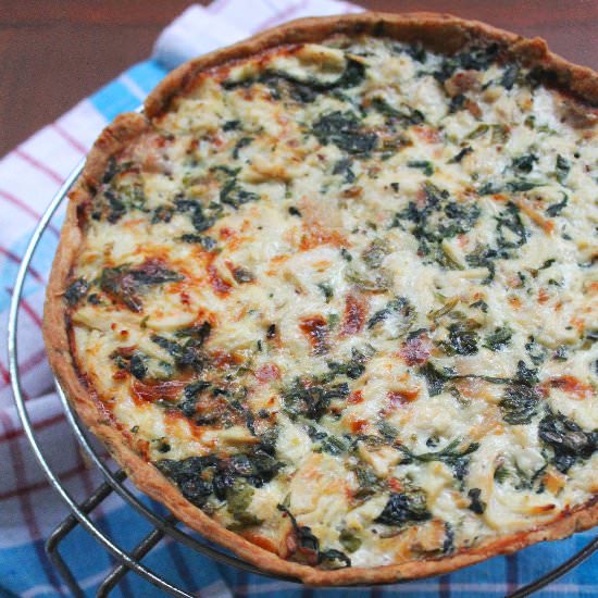 Chicken Spinach Quiche
