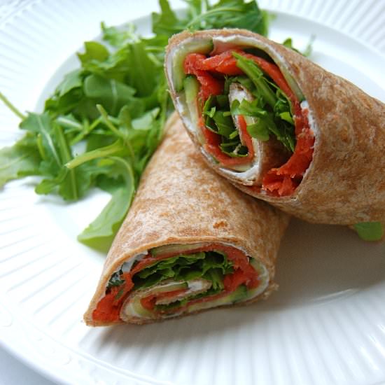 Smoked Salmon & Cucumber Wraps