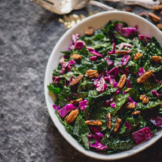 Kale and Red Cabbage Salad