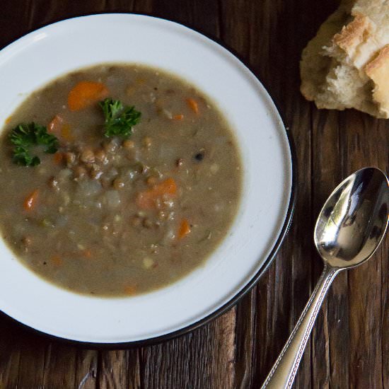 Orange Scented Lentil Soup