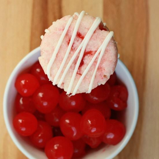 Cherry Shortbread Cookies