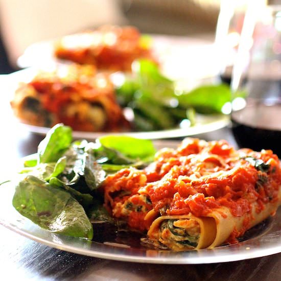 Spinach Cannelloni