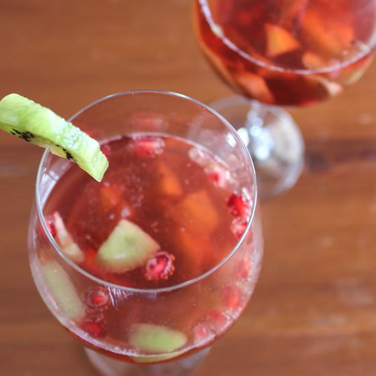 Pomegranate Kiwi Bellinis