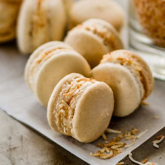 Spiked Raffaello Macarons