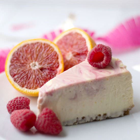 Blood Orange & Raspberry Cheesecake