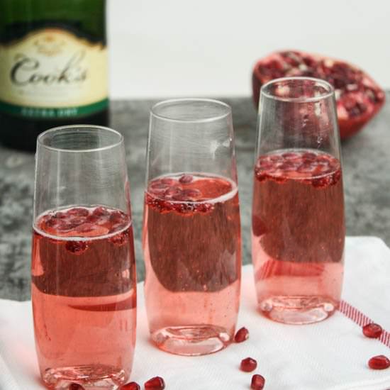 Pomegranate Champagne Cocktails