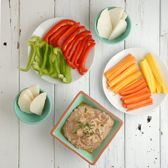 Smoky Black-Eyed Pea Bacon Hummus