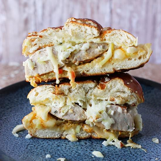 Bratwurst Grilled Cheese