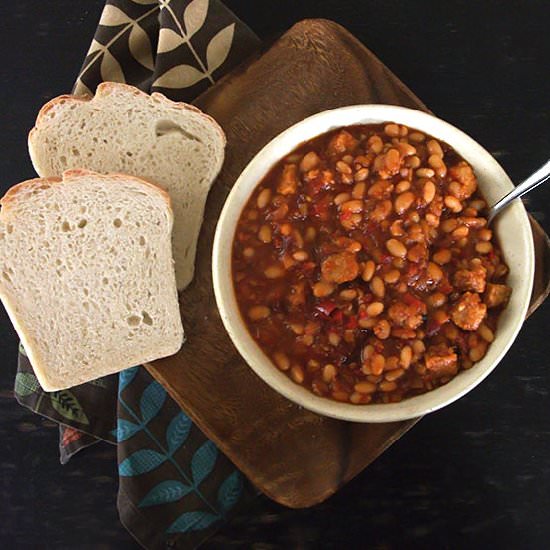 Barbecue Baked Beans With Tempeh