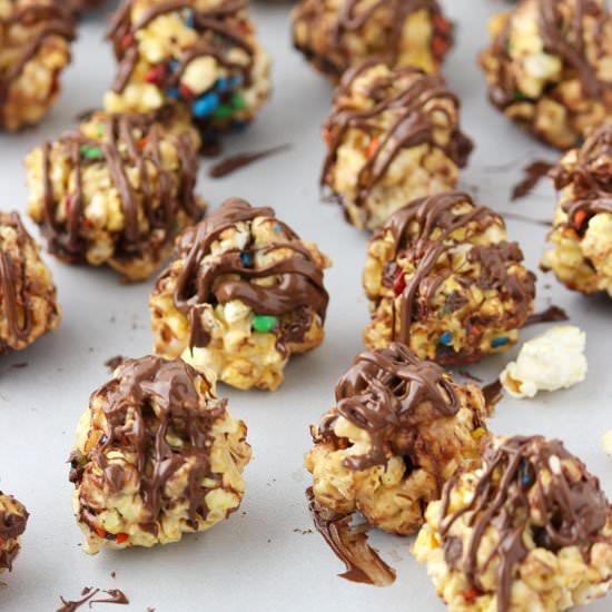 Hot Chocolate Popcorn Balls