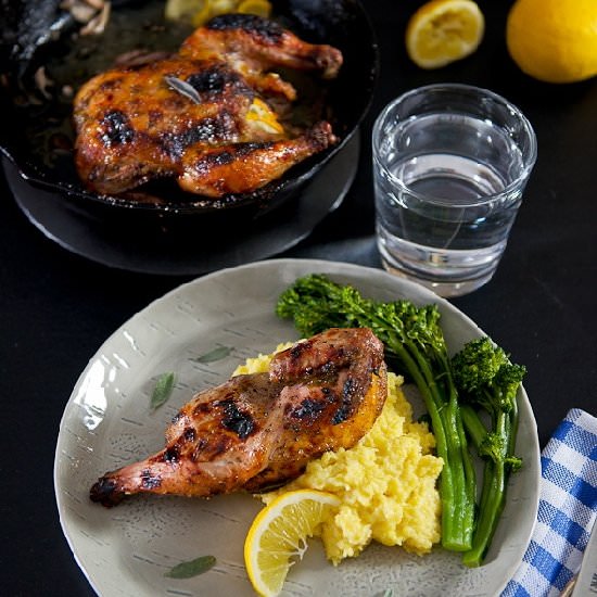 Roasted Game Hen with Citrus Glaze