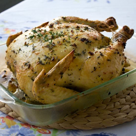 Lemon-thyme roast chicken