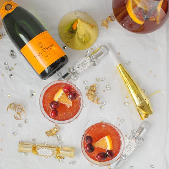 Cranberry-Orange Champagne Punch