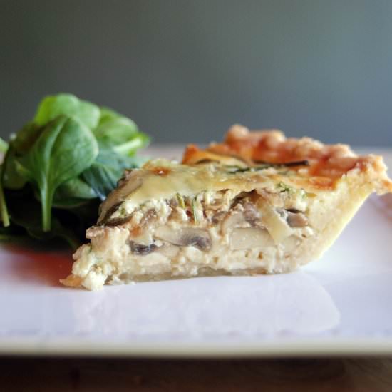 Mushroom quiche