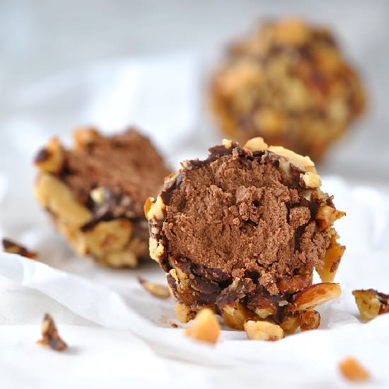 Whipped ganache truffle bombs