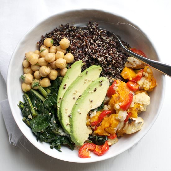 Quinoa + Roasted Vegetable Bowl