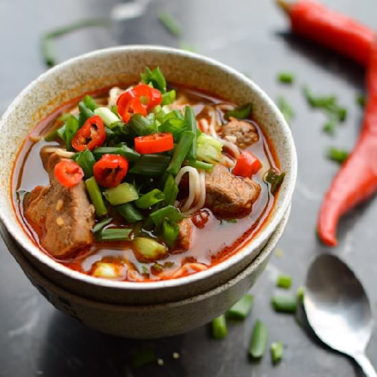 Sichuan Pork Noodle Soup