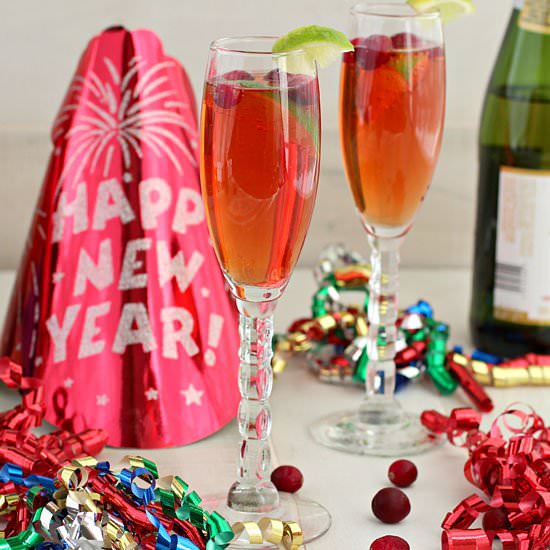 Cranberry Champagne Cocktail