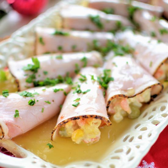 Vegetable Salad in a Ham and Jelly