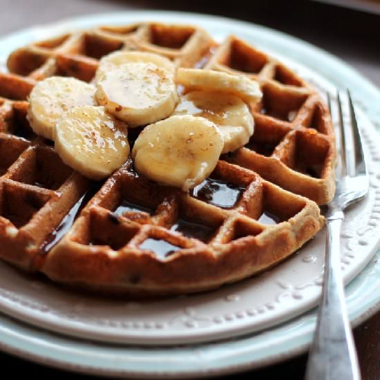 Banana Chocolate Chip Waffles