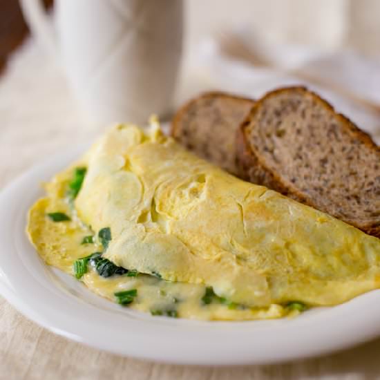 Cheese and Greens Omelet