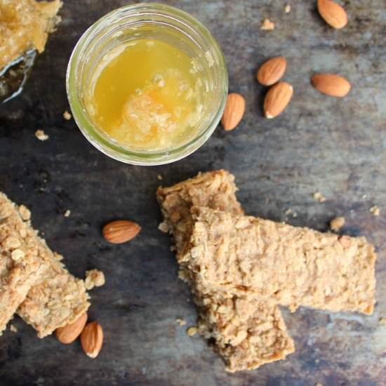 4 Ingredient Chewy Granola Bars