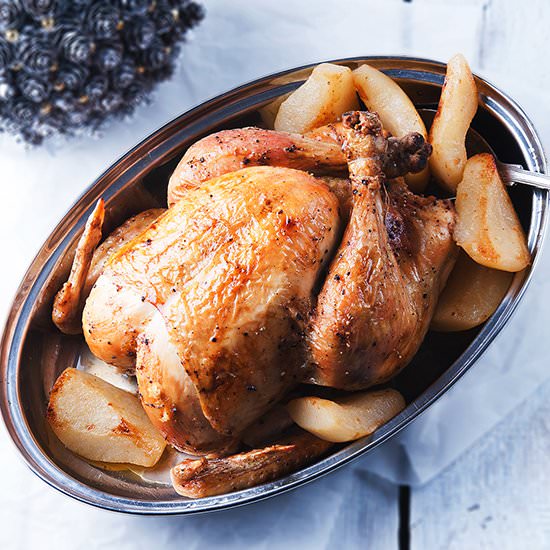 Roasted Chicken with Pear