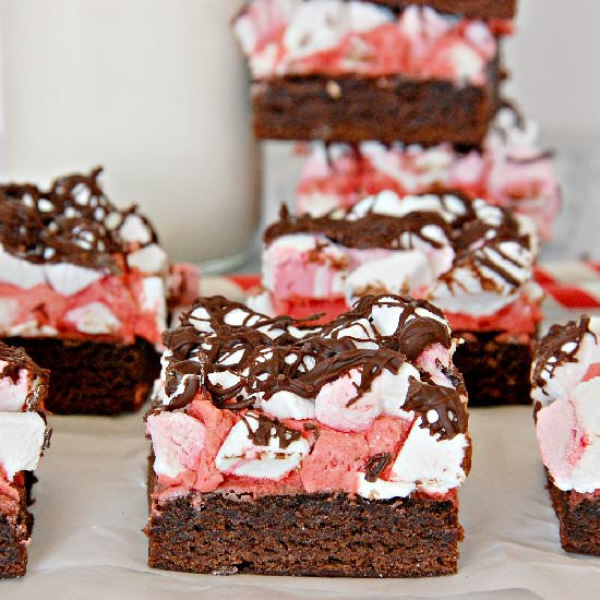 Peppermint Marshmallow Brownies