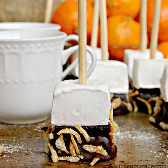 Orange Dark Hot Chocolate Stick