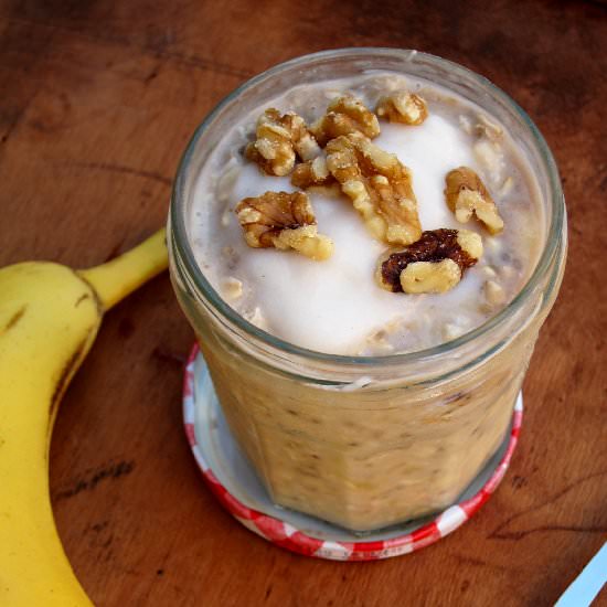 Banana Cream Pie Overnight Oatmeal