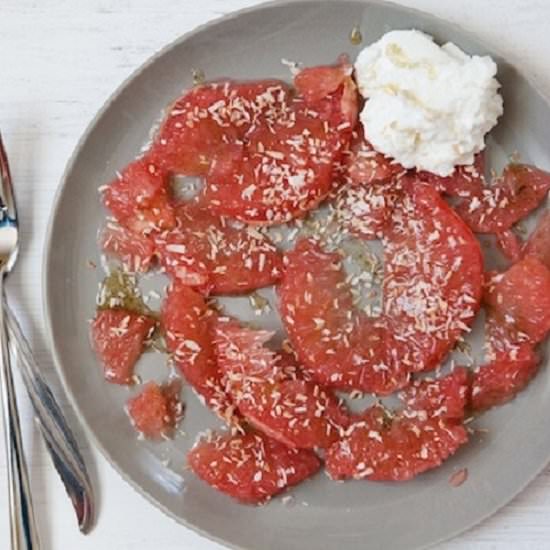 Grapefruit with Vanilla-Honey