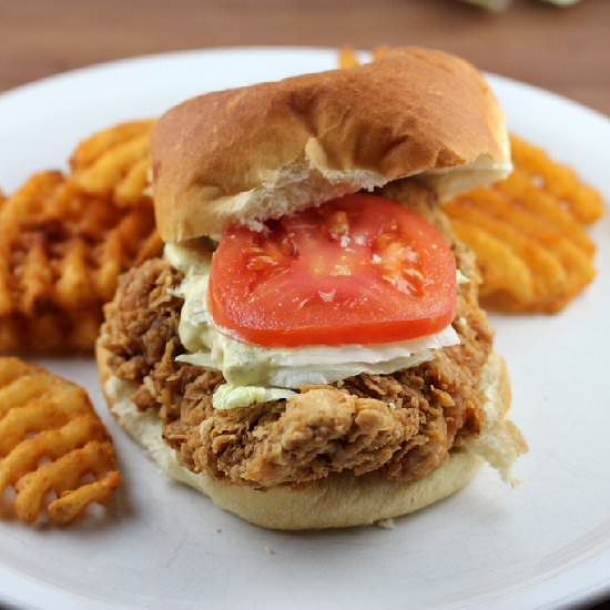 Homemade Fried Chicken Sandwiches