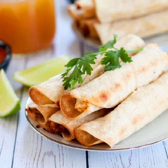 Baked Chicken Flautas