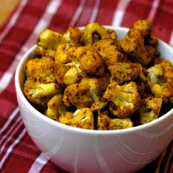Curry roasted cauliflower