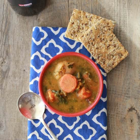 Chicken, Ham & Kale Soup