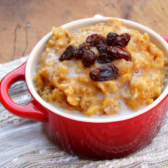 Sweet Potato Gingerbread Oatmeal