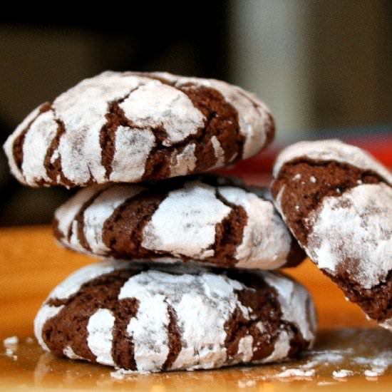 Chocolate-Peppermint Crinkle Cookie