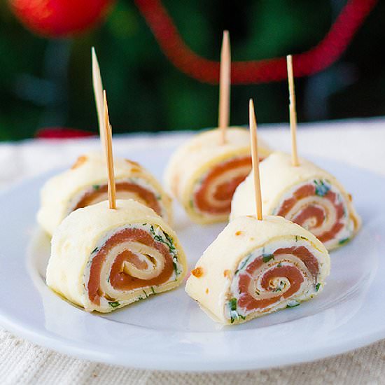 Pancakes with Smoked Salmon