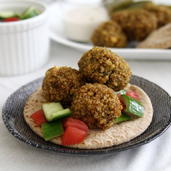 Chickpea Falafels with Tomato